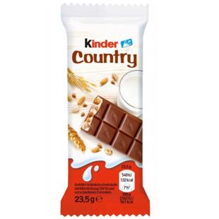 Kinder EU Country mléčná čokoláda s praženými obilovinami 23,5 g