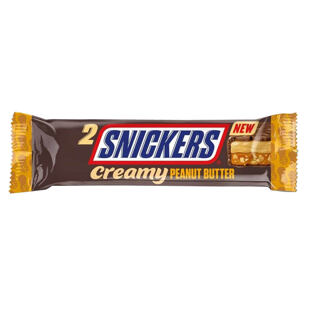 Snickers EU Creamy Peanut Butter tyčinky s náplní z arašídového másla 36,5 g
