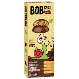 Šnek BOB v mléčné čokoládě jablko-hruška 30 g