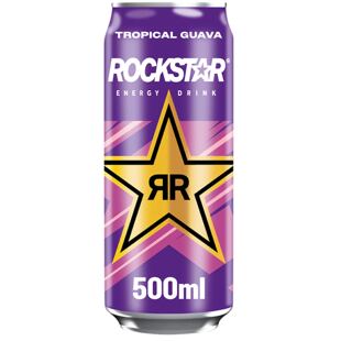 Rockstar UK sycený energetický nápoj s příchutí tropické guavy 500 ml