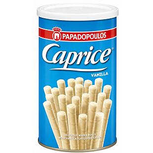 Papadopoulos Caprice Vanilla plněné trubičky vanilka 115 g