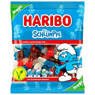 Haribo DE Schlümpfe želé šmoulové příchutí jahody a maliny 175 g