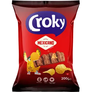 Croky bramborové chipsy s příchutí pálivého mexického steaku 200 g