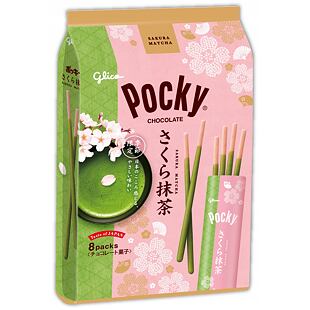 Pocky JAP tyčinky s příchutí Sakura Matcha 8pack 101,6 g