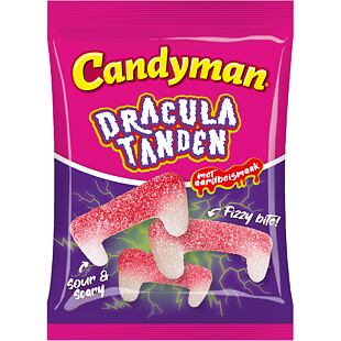 Candyman Dracula kyselé žvýkací bonbony s ovocnou příchutí ve tvaru zubů 200 g