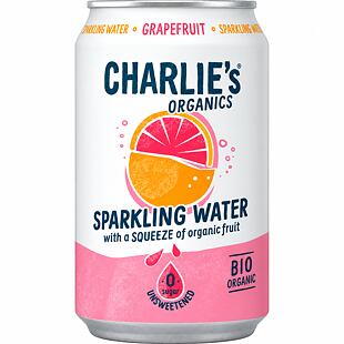 Charlie's Organics sycená pitná voda s grepovou šťávou 330 ml
