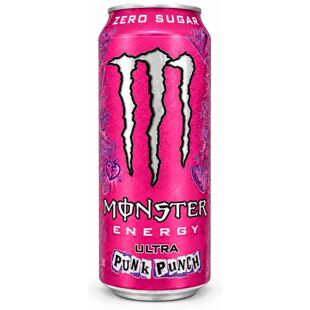 Monster USA Ultra Punk Punch energetický nápoj s příchutí ovocného punče bez cukru 473 ml