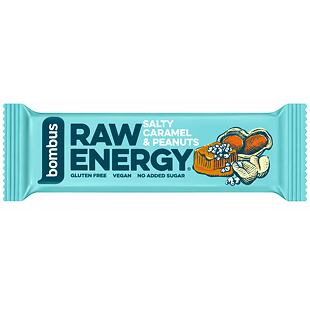 Bombus CZ Raw Energy ovocná tyčinka se slaným karamelem a arašídy 50 g