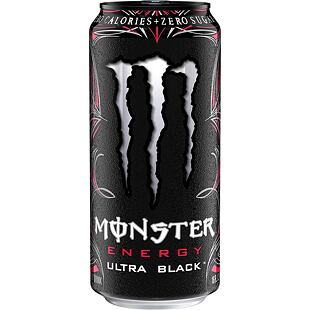 Monster EU Ultra Black energetický nápoj s příchutí třešně 500 ml