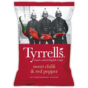 Tyrrells chipsy s příchutí sladkého chilli a červené papriky 150 g