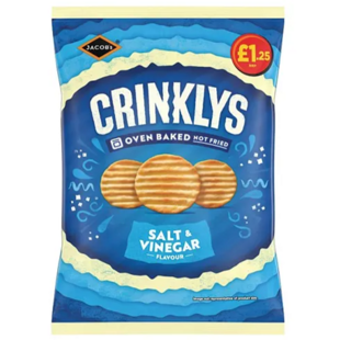 Jacob's Crinklys slané sušenky s příchutí soli a octu 90 g PM