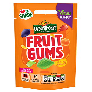 Rowntree's Fruit Gums želé bonbony s ovocnými příchutěmi 150 g
