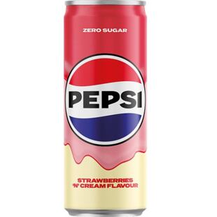 Pepsi CZ Zero kolový nápoj s příchutí Strawberry Cream Soda 250 ml