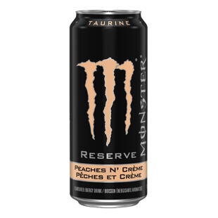 Monster CA Reserve Peaches N' Creme energetický nápoj s příchutí broskve a krému 473 ml
