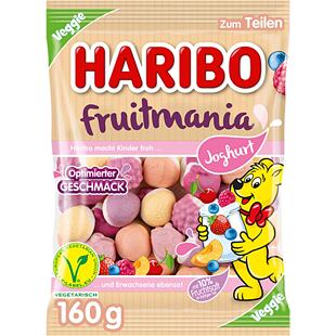 Haribo DE Fruitmania Joghurt jogurtové želé bonbóny s příchutí ovoce 160 g