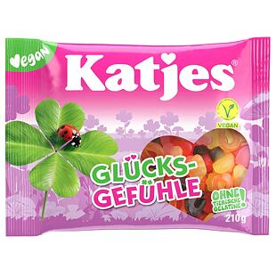 Katjes DE Glücksgefühle Vegan želé ve tvaru čtyřlístků 210 g