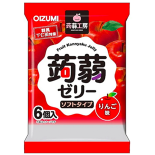 Oizumi JAP nízkokalorické konjakové želé s příchutí červeného jablka 6pack 112 g