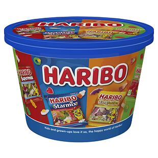 Haribo výběr žvýkacích bonbonů v dóze 600 g