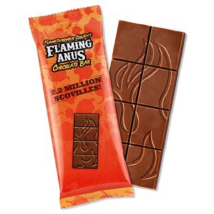 Flamethrower US Flaming Anus Bar extrémně pálivá čokoláda 2,2 mil. scovilles 52 g