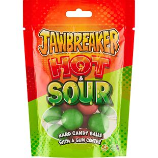 Zed Candy Jawbreaker Hot & Sour pálivé bonbony se žvýkačkou s ovocnou příchutí 132 g