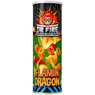 Dr. Fire Flamin' Dragon bramborové chipsy s příchutí chilli 80 g