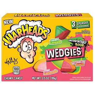 Warheads Wedgies kyselé žvýkací bonbonky s ovocnými příchutěmi 99 g