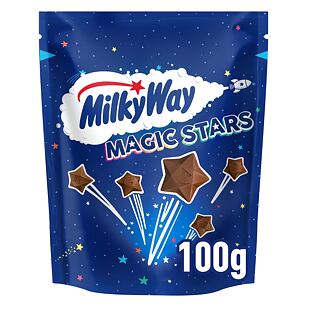 Milky Way Magic Stars mléčná čokoláda ve tvaru hvězdiček 100 g