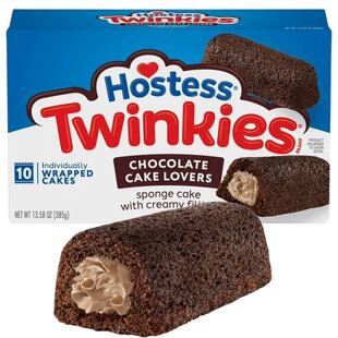 Hostess Twinkies buchta s příchutí čokolády plněná čokoládovým krémem 38,5 g celé balení 10 ks