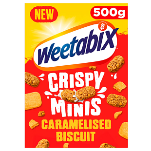 Weetabix Speculatius Crispy Minis cereálie s příchutí karamelizovaných sušenek 500 g