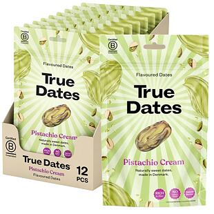 True Dates datle s příchutí pistáciového krému 100 g Celé balení 12 ks
