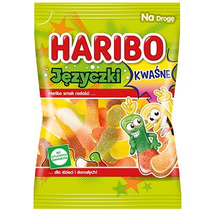 Haribo PL Jezyczki kyselé želé s příchutí ovoce 85 g