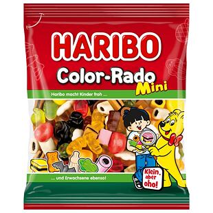 Haribo DE Mini Color-Rado želé s příchutí ovoce a lékořicové bonbóny 160 g