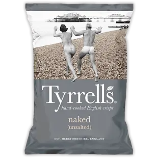 Tyrrells bramborové chipsy nesolené 150 g