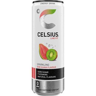 Celsius UK vitaminizovaný energetický nápoj bez cukru s příchutí kiwi a guavy 355 ml