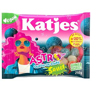 Katjes DE Astro Queen of Stars Vegan kyselé želé bonbóny s ovocnou příchutí 210 g