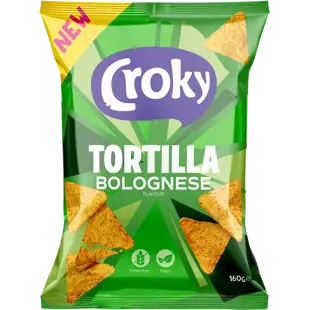 Croky tortilové kukuřičné nachos s příchutí boloňské omáčky 160 g