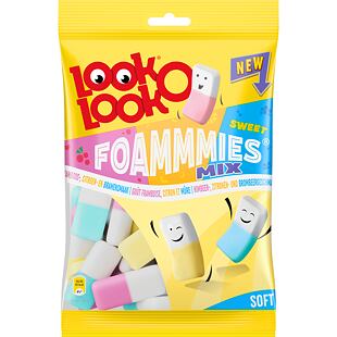 Look-O-Look pěnové žvýkací bonbony s ovocnými příchutěmi 180 g