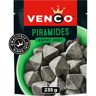 Venco měkké lékořicové bonbony se sladkou příchutí ve tvaru pyramid 235 g