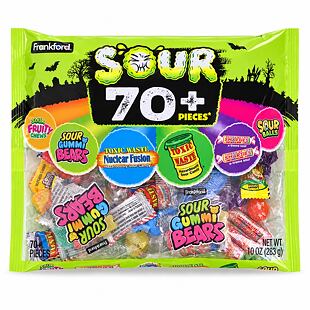 Frankford mix různých druhů kyselých bonbonů a lízátek 283 g