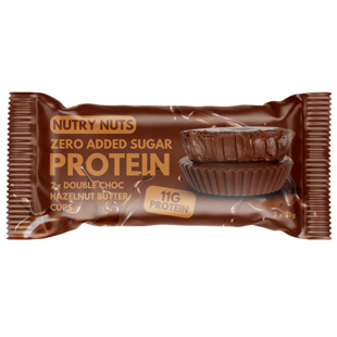 Nutry Nuts protein košíček mléčná a hořká čokoláda s lískooříškovým máslem 42 g