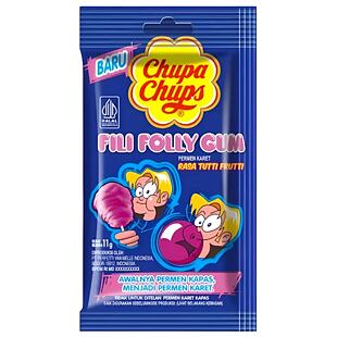 Chupa Chups Asia žvýkačka z cukrové vaty s příchutí Tuitti Fruitti 11 g