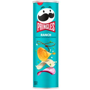 Pringles USA Ranch bramborové chipsy s příchutí dresinku 156 g