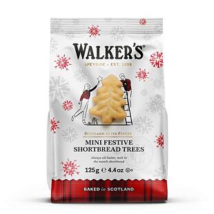 Walkers Mini Festive butter cookies in the shape of a Christmas tree 125 g