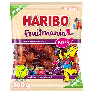 Haribo DE Fruitmania Berry želé s příchutí lesních plodů 160 g