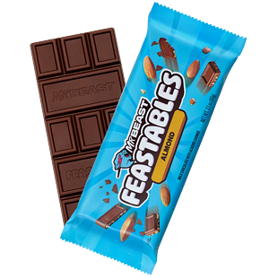 Feastables MrBeast Almond mléčná čokoláda s kousky mandlí 60 g