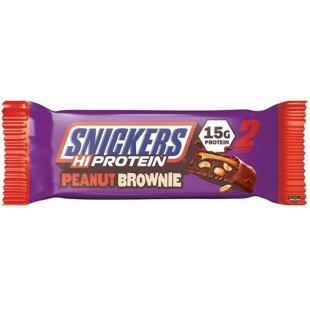 Snickers proteinová tyčinka s karamelem, arašídy a náplní s příchutí brownie 50 g