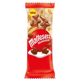 Maltesers mléčná čokoláda se sladovými kousky s příchutí perníčků ve tvaru sobíka 29 g