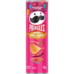 Pringles Canada bramborové chipsy s příchutí sladké chilli omáčky 156 g