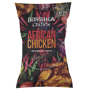 Jersika popované chipsy s příchutí afrického kuřete 90 g