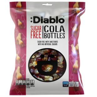 Diablo žvýkací želé bonbony s colovou příchutí bez cukru 75 g